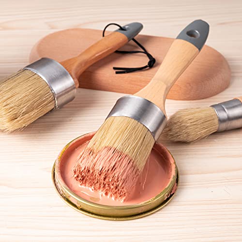 Mister Rui Chalk Wax Paint Brush 3 pcs, Large Wax Brush for Furniture - size: 3PCS, 1 Large, 1 Medium, 1 Small