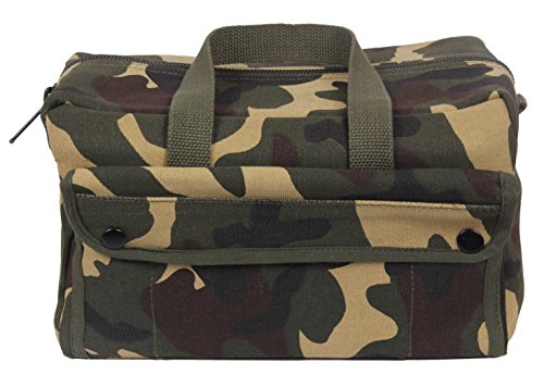 Rothco GI Style Mechanics Tool Bag, Heavy-Duty Canvas Tool Storage - color: Woodland Camo