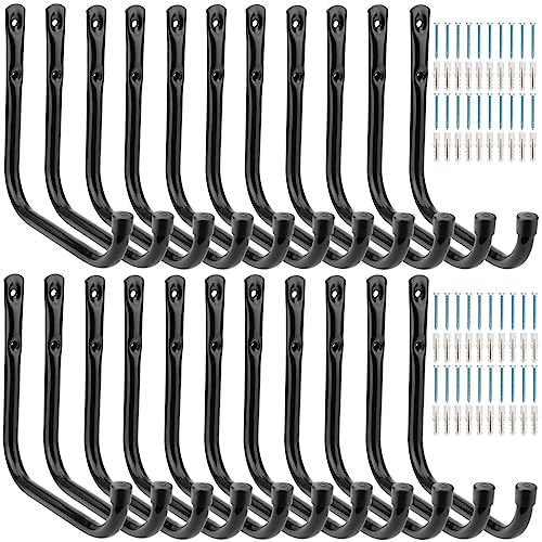 20Pcs Heavy Duty Garage Storage Hooks, 6.7 Inches Garage Wall Hook for Hanging Tools, Ladder, Bicycle, Chairs - size: 6.7inch(20Pcs)