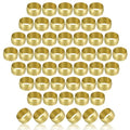 MuHize 1/2 Inch Brass Compression Ferrule Sleeve, 50PCS - color: 50 pcs, size: 1/2 Inch