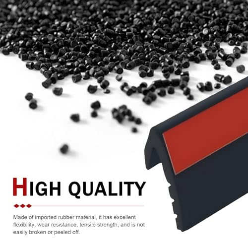 13Ft Car Door Rubber Seal Strip, V-Shape Self-Adhesive Seal Strip Soundproof Window Trim Molding, Car Window Weather Stripping Universal for sedan Truck SUV(Black)