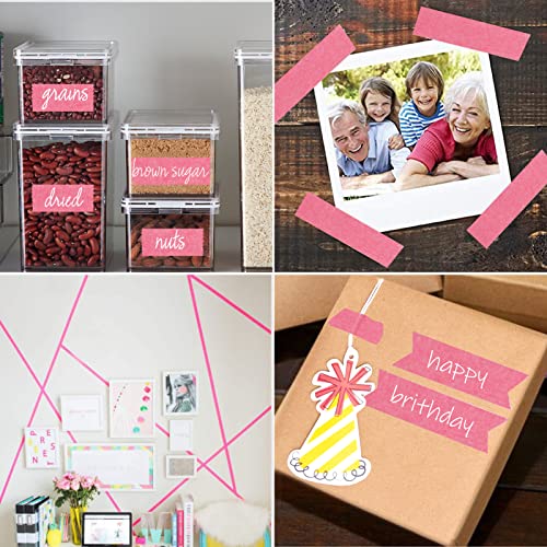 Pink Painters Tape,0.7" x 60 Yards x 3 Rolls (180 Yards Total) - color: Pink, size: 0.7", 60 yards