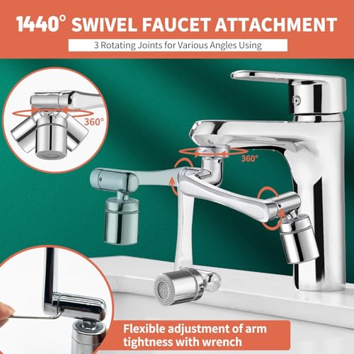 Patented CECEFIN Swivel Faucet Extender Sink Aerator NSF/ANSI 372 Standard - color: A- Swivel Faucet Aerator