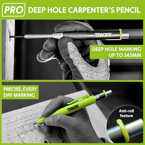 Tracer Pro Aluminum 5pc Construction Pencil Mechanical Carpenter Pencils - style: 3pc Full Set