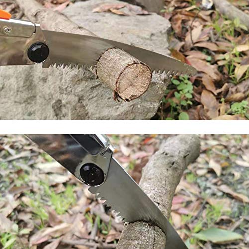 REXBETI 8-Inch Folding Hand Saw, Pruning Saw for Tree Trimming, SK5 Steel - size: 8 Inch