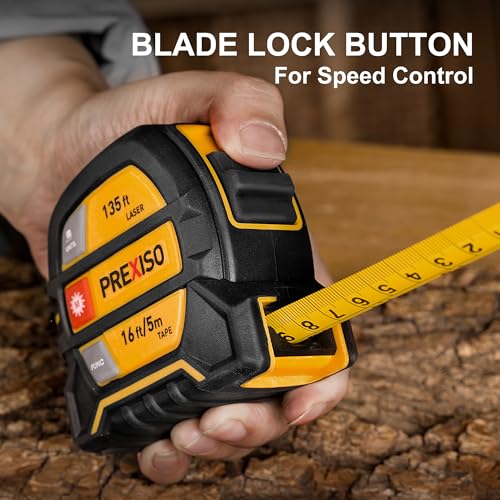 PREXISO 2-in-1 Laser Tape Measure 135Ft Rechargeable Laser Measurement Tool