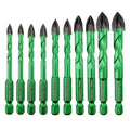 Masonry Diamond Drill Bit - 10pcs 3/16"-1/2" Concrete Hole Saw Set for Wood, Plastic, Brick, Ceramic Tile Etc, Carbide Tips, Quick Change Shank - size: 5/6/8/10/12mm*2, style: Quick Change Shank