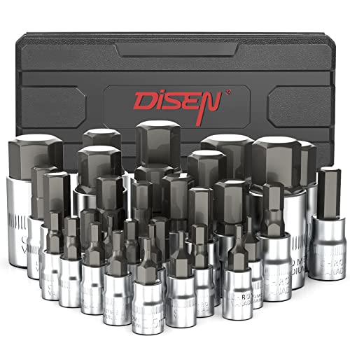 DISEN 32-Piece HEX Bit Socket Set - size: Hex Bits 32pcs