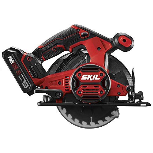 SKIL 20V 6-1/2 Inch Cordless Circular Saw Includes 2.0Ah PWR CORE 20 Lithium Battery and Charger - CR540602 - style: 6-1/2 In. Circular Saw Kit
