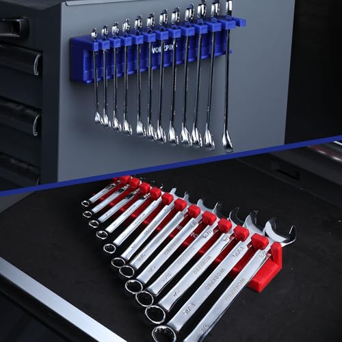 WORKPRO 2-Piece Magnetic Wrench Organizer, 24 Slots Wrench Holder - style: Wall mount wrench organizer(2PC)