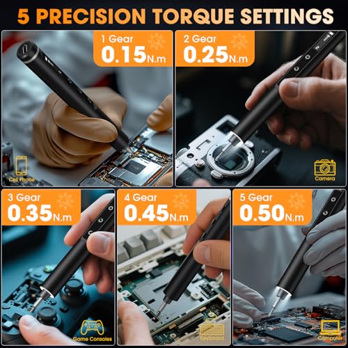 Mini Electric Screwdriver,Cordless Precision Small Screwdriver Set - color: 50 Black