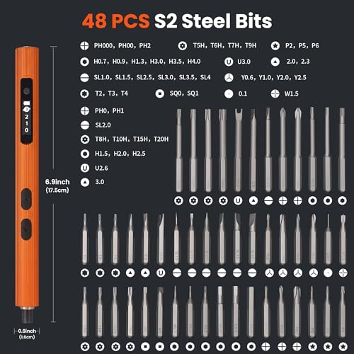 3.7V Precision Screwdriver 52in1 Kit for Laptop Phone - color: 52-in-1-orange