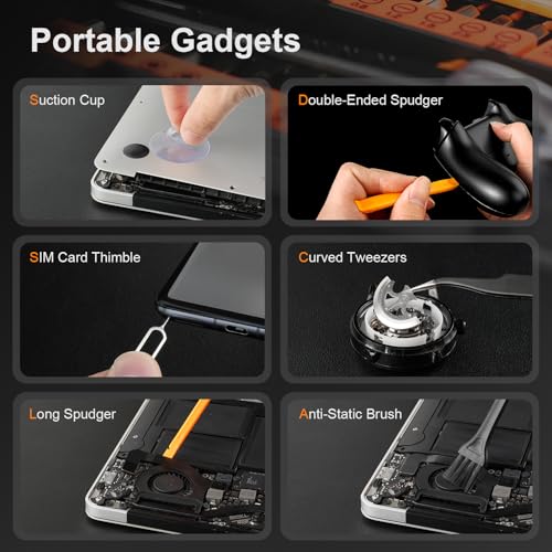 JOREST Small Precision Screwdriver Set with Torx Triwing Phillips, Mini Repair Tool Kit for Macbook, Computer, Laptop, PC, iPhone, PS5, Xbox, Switch, Glasses, Watch, Ring Doorbell, Electronics - style: 40 in 1 CRV
