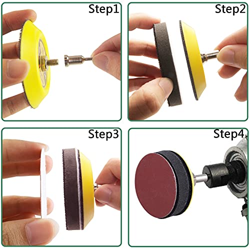 130 PCS 3 Inch Sanding Discs, MAPRIAL 3 Inch 320 Grit Sandpaper Hook and Loop Sanding Disc Assortment for Drill Sander Grinder Rotary Tools, Woodworking, Wood Furniture, Metal - size: 3 inch - 320 grit