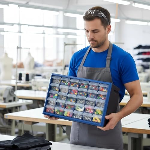 Northsky 30-Drawer Small Parts Cabinet, Stackable, Clear, 14.17 × 7.09 × 9.45 in 30 * Clear - size: 30 Drawer & Clear
