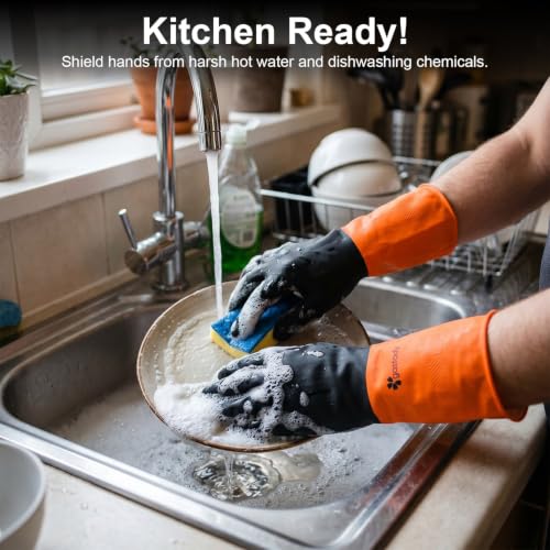 Gastody™ - Chemical Resistant Gloves, Reusable,Heavy Duty Safety Work Gloves,Resist Acid,Oil,Alkali - S-M-L-XL-XXL Size - size: Medium, style: Chemical Gloves Set of 2 Pairs