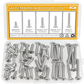 45 Pieces #14 x 3/4" 1" 1-1/4" 1-1/2" 2" Wood Screws Set, Phillips Pan Head #14 Self-Tapping Screws Assortment Kit, 304 Stainless Steel - size: #14, style: Phillips Pan Head