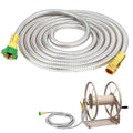 Metal Garden Hose with Male to Female Connector, 15ft - size: 15ft