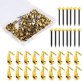 Luter 100pcs Picture Hanging Kit 10lbs Stainless Steel Picture Hanging Hook