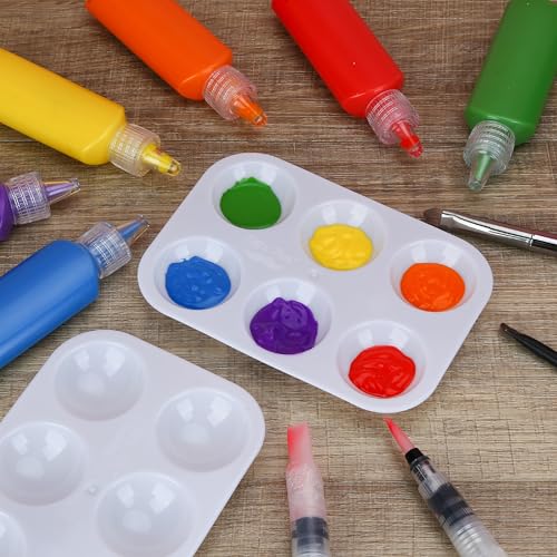 Mr. Pen- Plastic Paint Palette, 30 Pack, 6 Wells