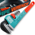 Heavy Duty Pipe Wrench, 24" Adjustable Straight Plumbing Wrench, High Drop-Forged jaws, Professional Pipeline Tool for Water Pipe Fittings, Mechanical assembly, Workshop Operations - size: 24inch