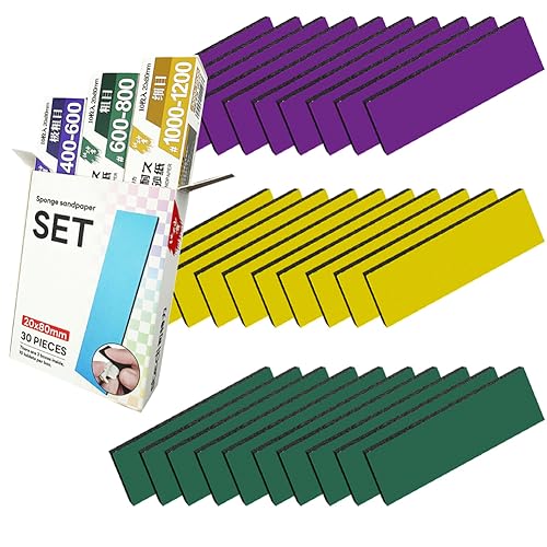stedi Sanding Sponge for Model Gundam Building, 400-1200 Grit - style: 2mm #400 to #1200(30PCS)