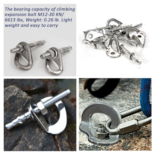 4 Pcs 304 Stainless Steel Climbing Anchor Bolt 1/2"