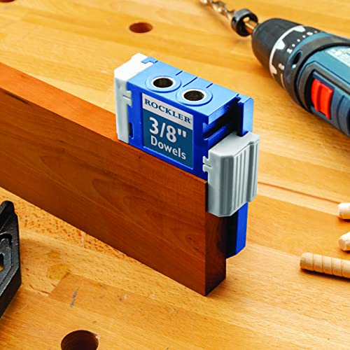 Rockler 3/8" Doweling Jig Kit with Drill Bit & Stop Collar, Steel Bushings