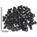 55 Pieces M5 x 10mm Button Head Socket Cap Screws, Thread Pitch 0.8mm, Sutemribor M5 Black Screws, 10.9 Grade Alloy Steel, Black Oxide Finish, Fully Threaded - size: M5 x 10mm, style: Button Head