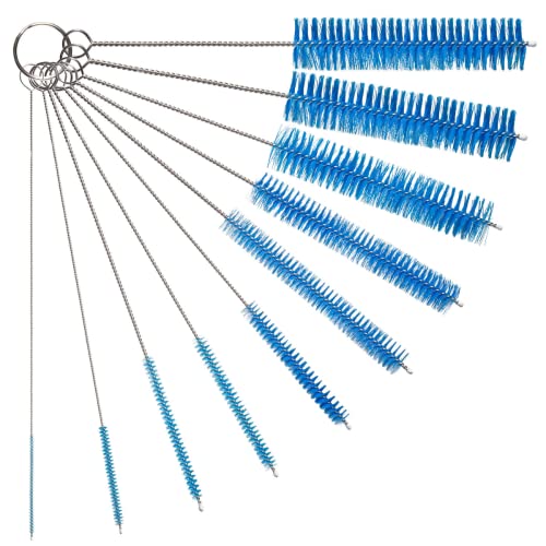 10" Extra Long Tube Cleaning Brush Set - 10 Pack - Blue - color: Blue, size: 10pk - 2mm 3mm 4mm 5mm 6mm 8mm 12mm 16mm 20mm 24mm