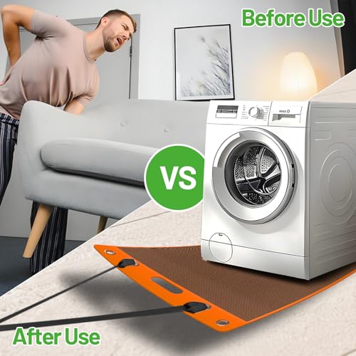 Oversized Large Appliance Slider with Pull Strap,Furniture Moving Slides for Floor Protection Premium Moving Mat for Tile Carpet and Hardwood Floor - size: 49" X 30" coffee