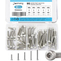 M6 x 20mm 25mm 30mm 35mm 40mm Socket Head Cap Screws Bolts, Stainless Steel 304, Metric Allen Hex Drive, Bright Finish, Fully Threaded, Assortment Kit 50PCS - size: Socket M6x20-40 mm