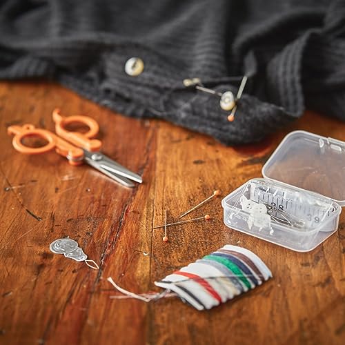 Fiskars Sewing Kit,Gifts for Mom,27-Piece Travel Sewing Set with Case,Orange,(Pack of 12) - size: (Pack of 12)