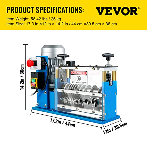 VEVOR Electric Wire Stripping Machine 0.06"-1.5" Automatic Wire Stripper