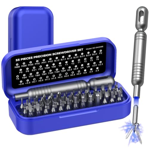 LIFEGOO 55-in-1 Precision Screwdriver Set Mini Magnetic Repair Tool Kit - color: Blue