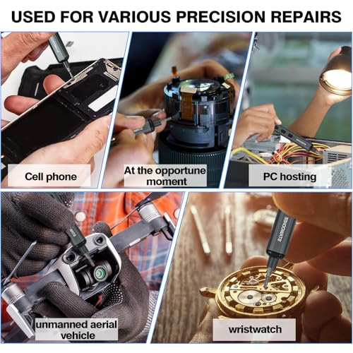 68 in 1 Mini Electric Screwdriver, Precision Electric Screwdriver Set with Magnetic Bits, Rechargeable Portable Screwdrivers - Cordless Power Repair Tool Kit for PCs and Electronics