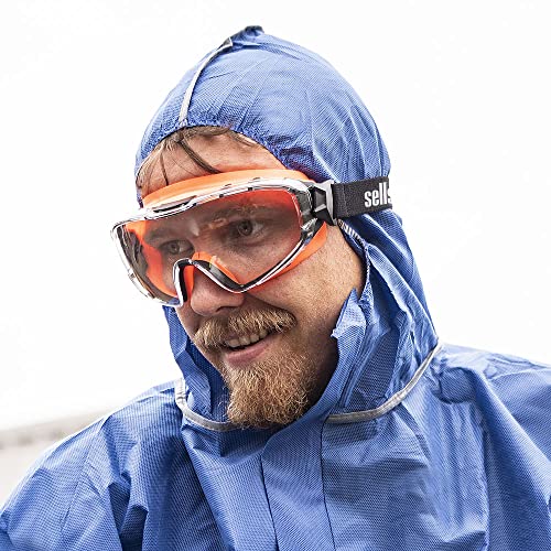 Sellstrom GM510 Anti-Fog Hard Coated Safety Goggles - ANSI Z87.1 | Anti-Scratch Clear Lens, Indirect Vents for Dust & Splash, For Cutting, Grinding, General Work, Woodwork, Construction, Lab