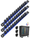 ALOANES Magnetic Screwdriver Organizer 36-Slot Blue 3PC for Toolbox - color: Blue