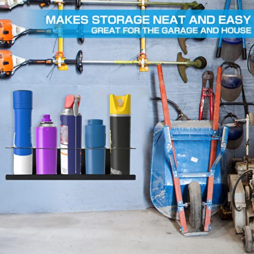 RealPlus Aerosol Spray Can Holder Rack Organizer, 5 Can Spray Bottle Holder Heavy-Duty Steel Wall Mounted for Garage and Workspace, Pack of 4 - color: 5-Can