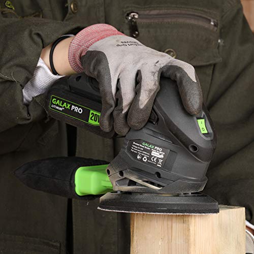 GALAX PRO 20V Cordless Detail Sander with 20 Pcs Sandpapers - style: Cordless Detail Sander