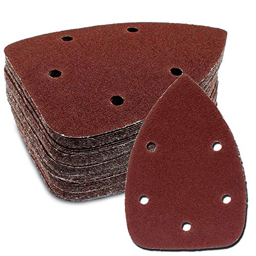 Mouse Detail Sander Sandpaper, 80 Grit, 5 Hole, 50 Pcs - size: 80 Grit - 50 Pcs