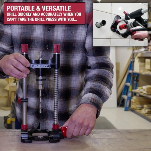 Milescraft DrillMate Portable Drill Guide Adjustable Precision Drilling Jig