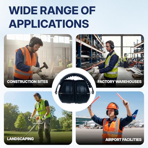 NORTHSKY Ear Muffs for Noise Reduction, Hearing Protection Ear muffs, 22-26dB NRR Over-the-Head/Cap-Mounted Safety Ear Muffs - style: Over-the-head