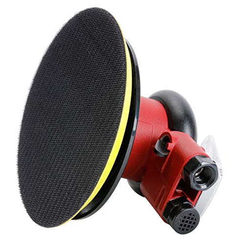 Professional Air Random Orbital Palm Sander, Heavy Duty Dual Action Pneumatic Sander with 1pc Backing Plate (5 inch) - size: 5 inch