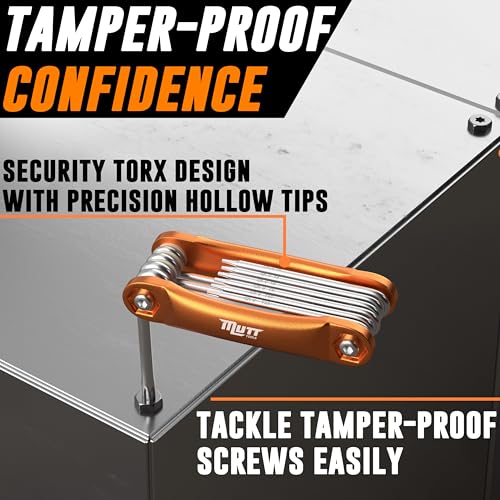 Mutt Tools Security Torx Set 10-Piece Tamper Proof Star Allen Wrench T6-T30