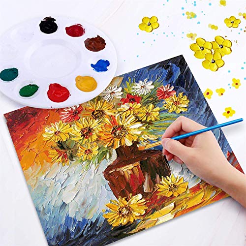 AROIC Paint Brush Palette Set, 12 Packs of 120 Brushes and 12 Tray Palettes - size: 120 Brushes 12 Palettes