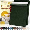 Linen Repair Tape 2Pcs 8x12 inch, Self Adhesive Fabric Patches, Couch Repair Patch Kit, Fabric Repair Tape for Furniture, Sofas, Carpet, DIY, Headboards, Chairs, Pillows, Linen Goods - Army Green - color: Army Green, size: 8x12inch