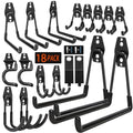 18 Pack Garage Hooks Heavy Duty - Anti-Slip Coating - color: Black, size: 18pack
