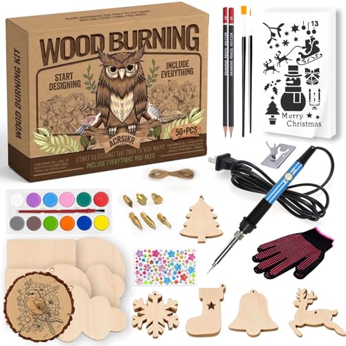 ACRSIKR Gifts for Adults, Wood Burning Kit Craft Gifts Ideas for Adults - color: Brown