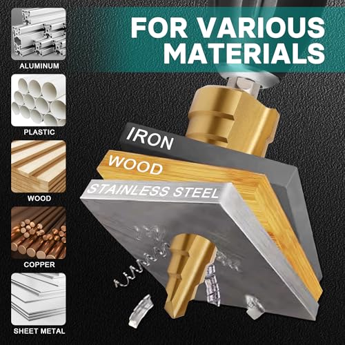 Step Drill Bits 3Pc, HSS Titanium Coated Step Drill Bit Set for Wood - style: 3PC